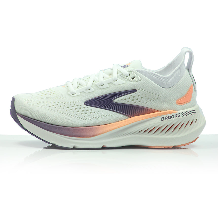 Brooks Glycerin GTS 23 Women's Running Shoe - White/Mulled Grape/Clear