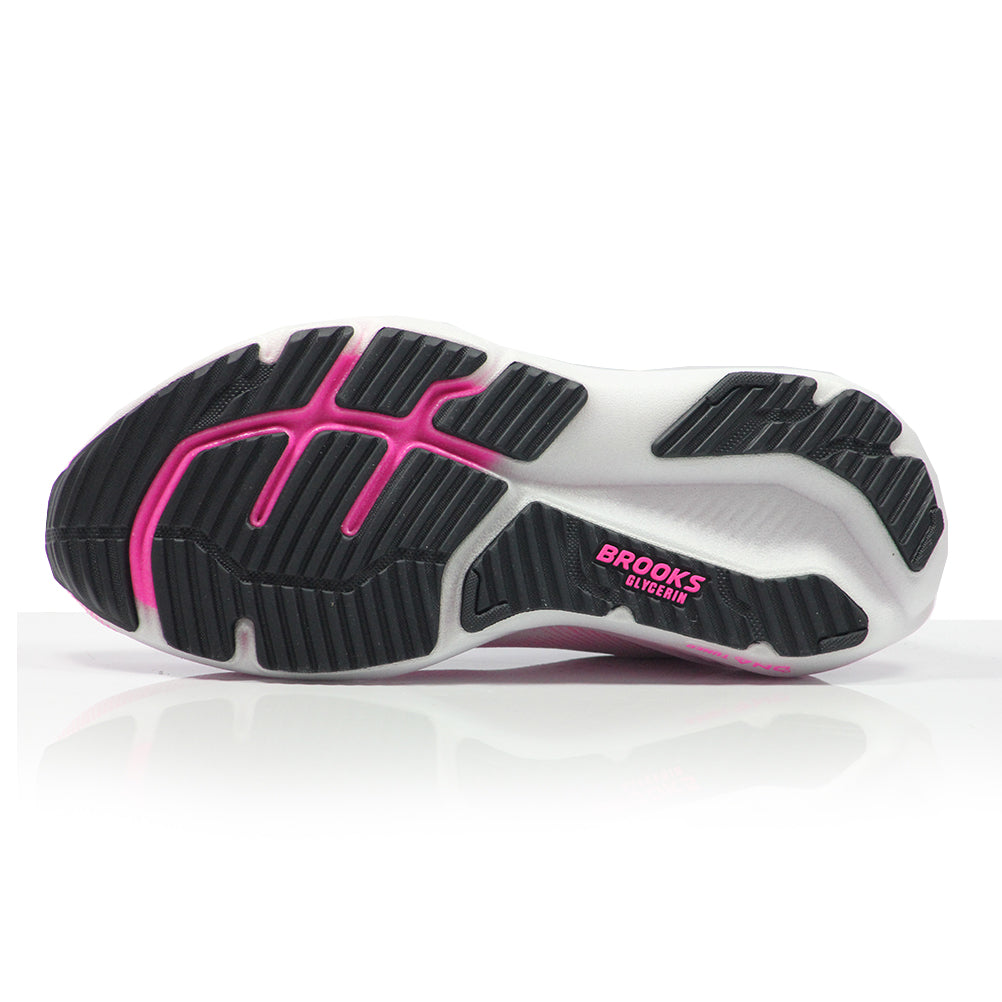 Brooks Glycerin 23 Women's Running Shoe - White/Phantom/Cyber Pink