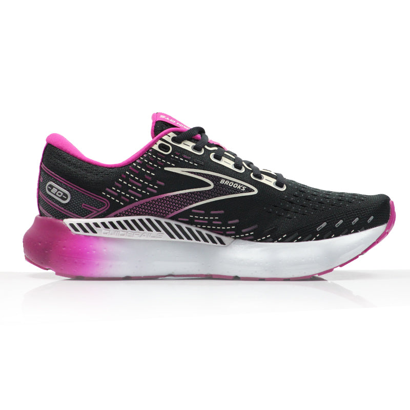 Brooks Glycerin GTS 20 Women's Running Shoe - Black/Fuchsia/Linen