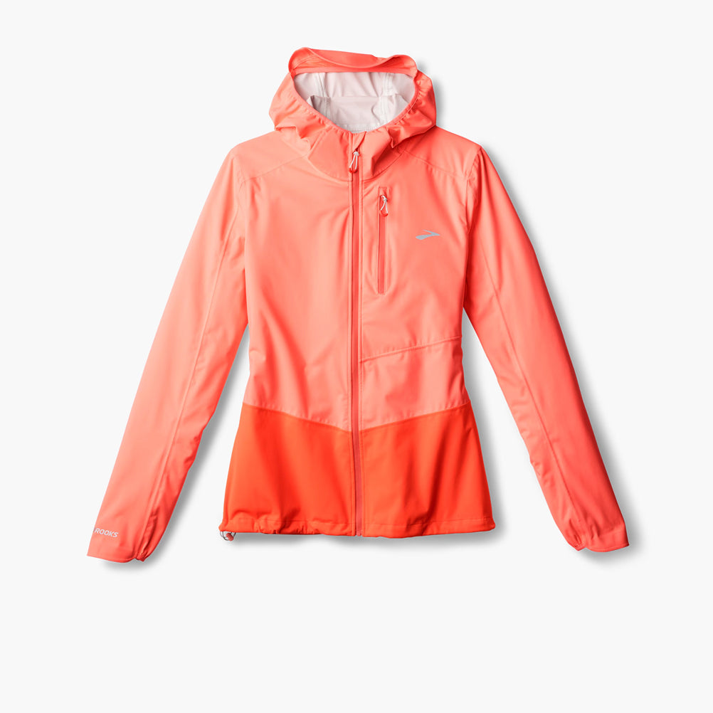 Brooks High Point 2.0 Waterproof Women's Running Jacket - Neo Ember/Flame