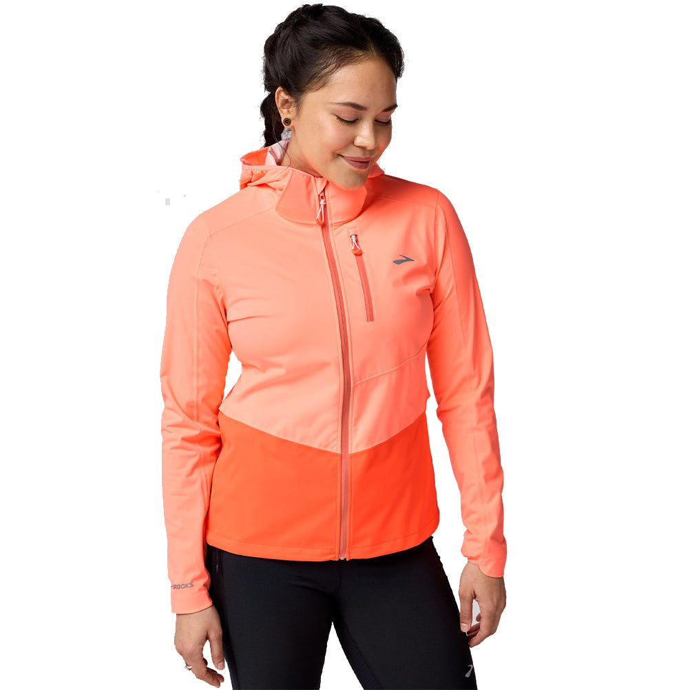 Brooks High Point 2.0 Waterproof Women's Running Jacket - Neo Ember/Flame