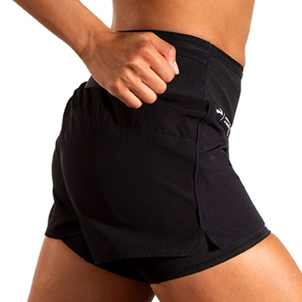 Brooks High Point 3inch 2in1 Women's Running Short - Black