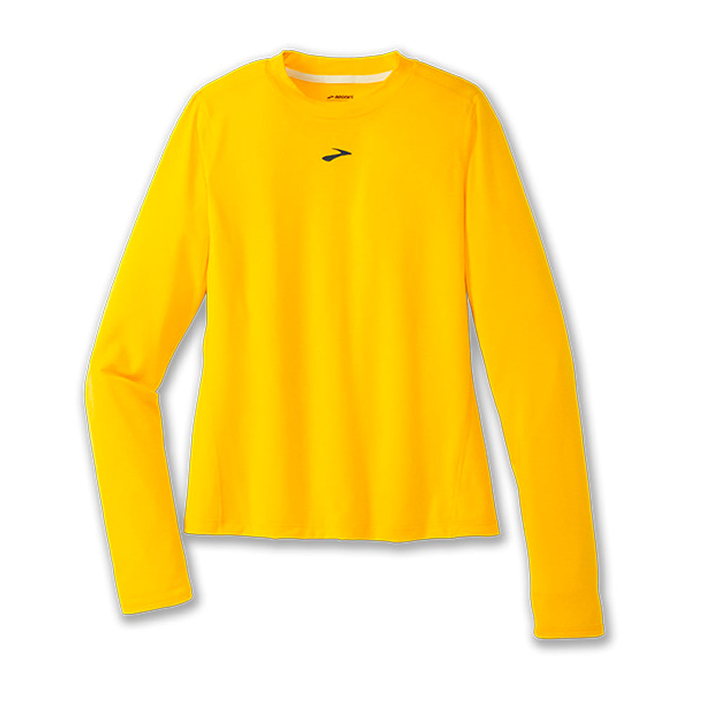 Brooks High Point Long Sleeve Women's Running Tee - Lemon Chrome