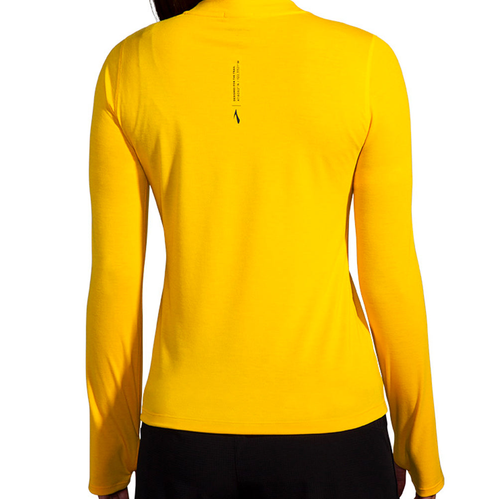 Brooks High Point Long Sleeve Women's Running Tee - Lemon Chrome