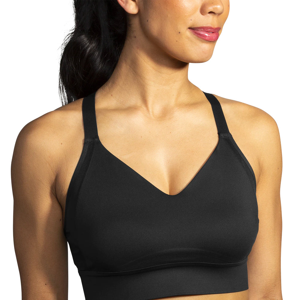 Brooks Drive Interlace Run Sports Bra - Black