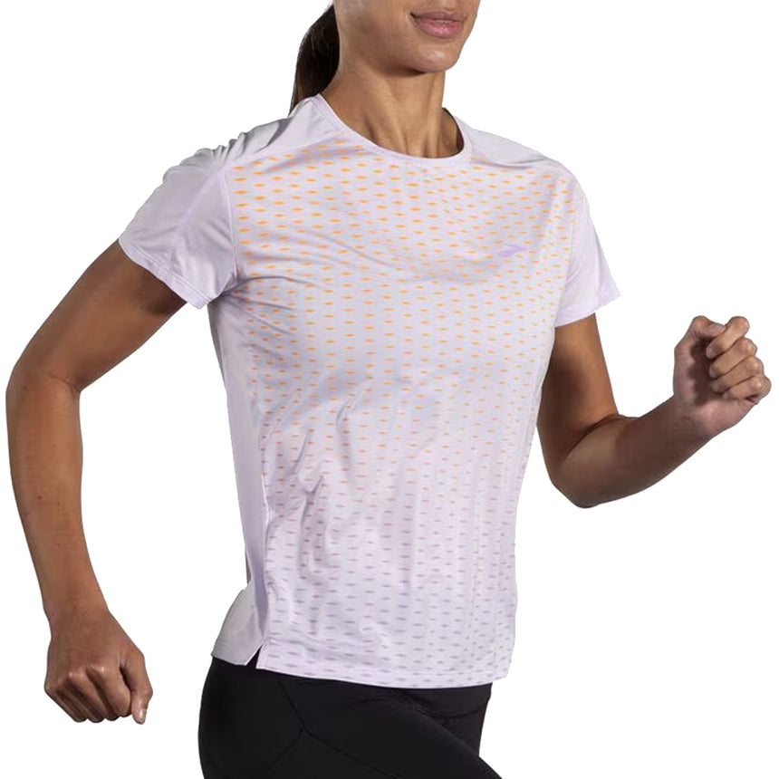 Brooks Sprint Free 2.0 Short Sleeve Women's Running Tee - Lt Purple/Recharge