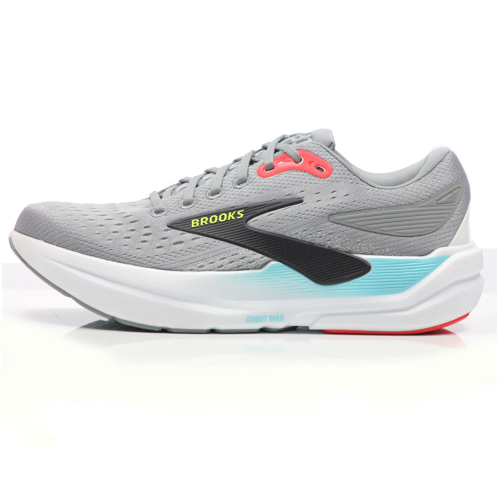 Brooks Ghost Max 3 Men's Running Shoe - Primer Grey/Antarctica/Red