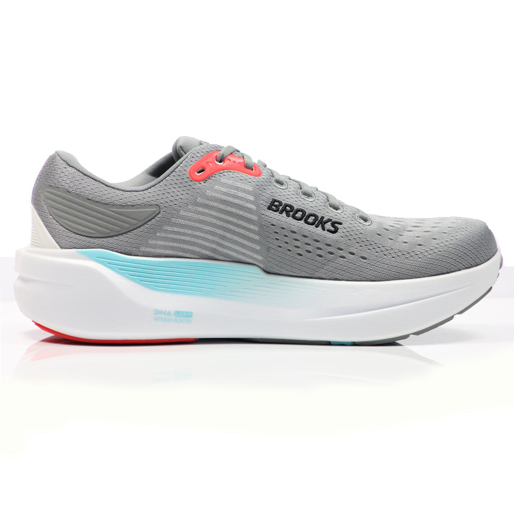 Brooks Ghost Max 3 Men's Running Shoe - Primer Grey/Antarctica/Red