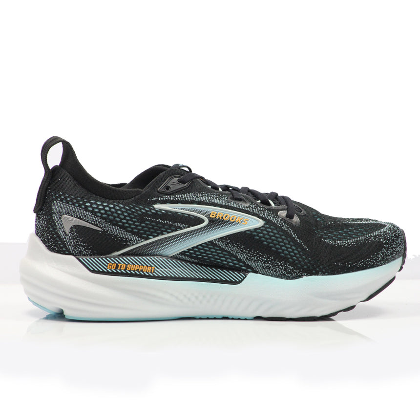 Brooks Glycerin GTS 22 Men's Running Shoe - Black/Atomizer/Blazing Orange
