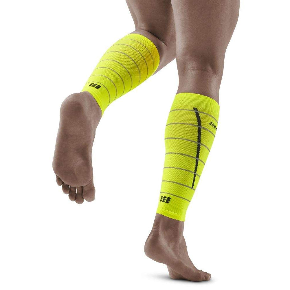 CEP Run Compression Reflective Women's Calf Sleeve - Neon Yellow