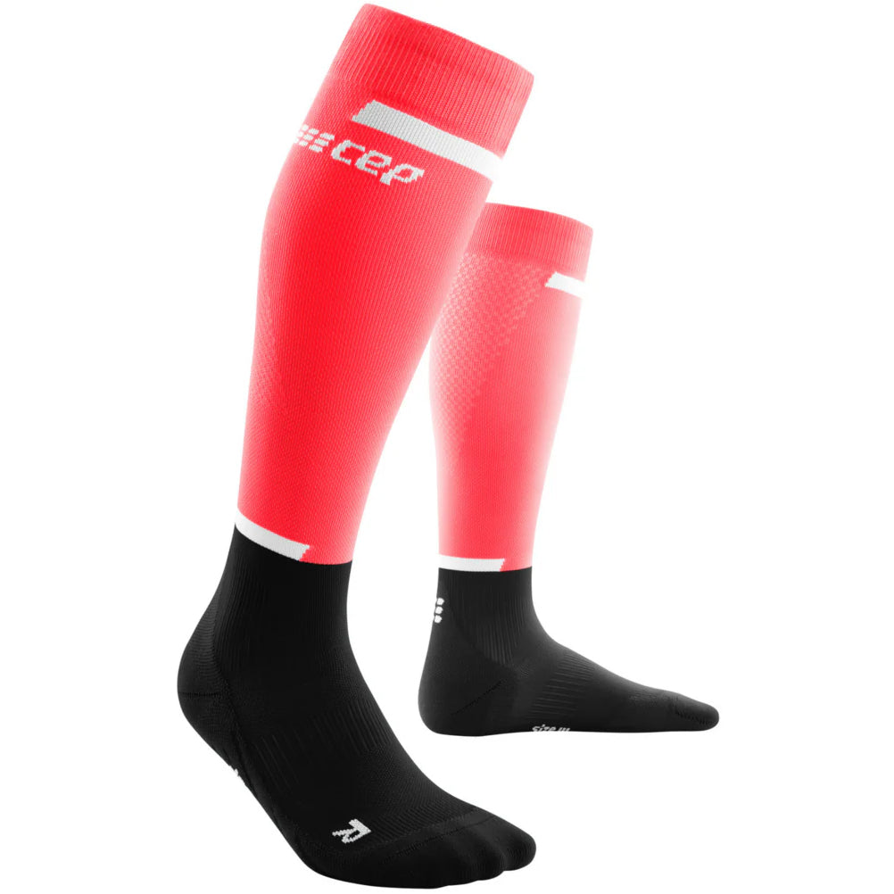 CEP Run Compression Tall Women's Running Sock - Pink/Black