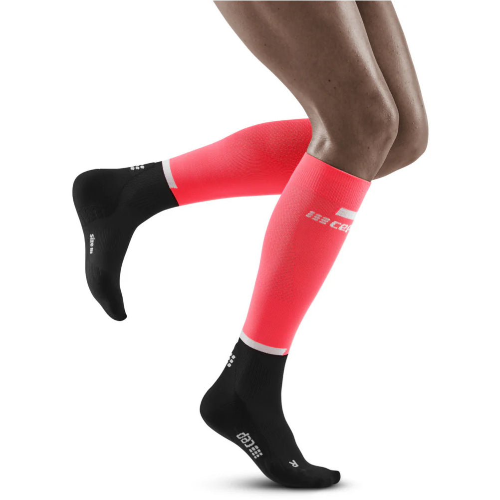 CEP Run Compression Tall Women's Running Sock - Pink/Black