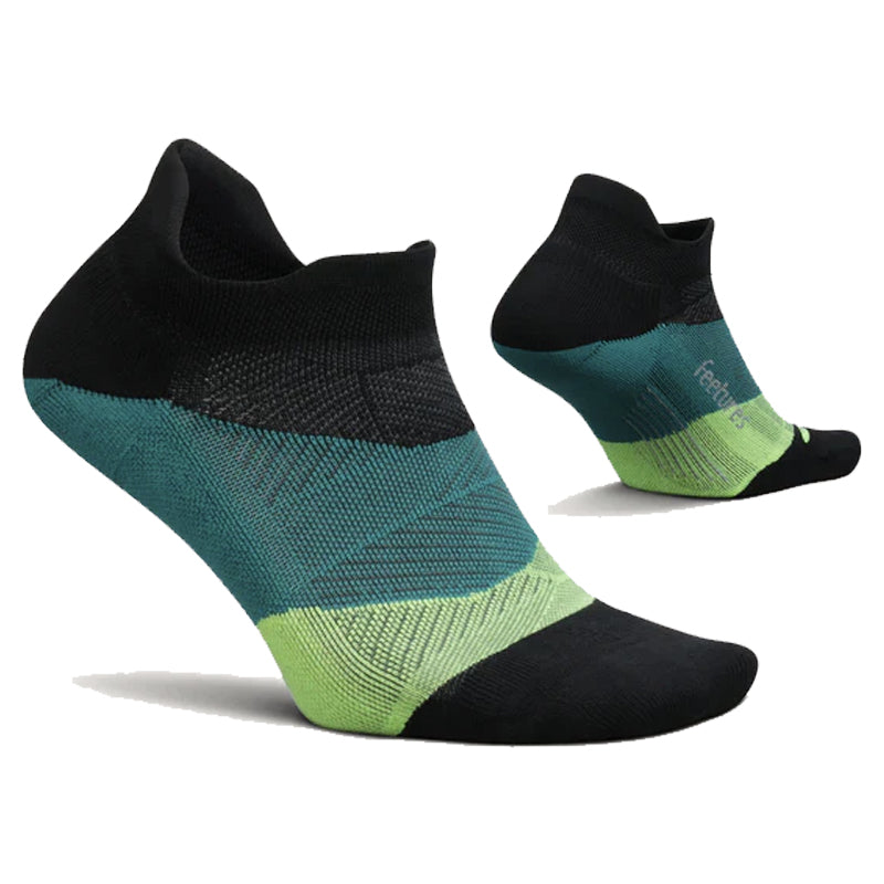Feetures Elite Light Cushion No Show Tab Running Sock - Bust Out Black