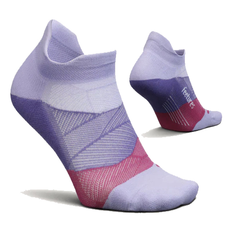 Feetures Elite Light Cushion No Show Tab Running Sock - Lace Up Lavender