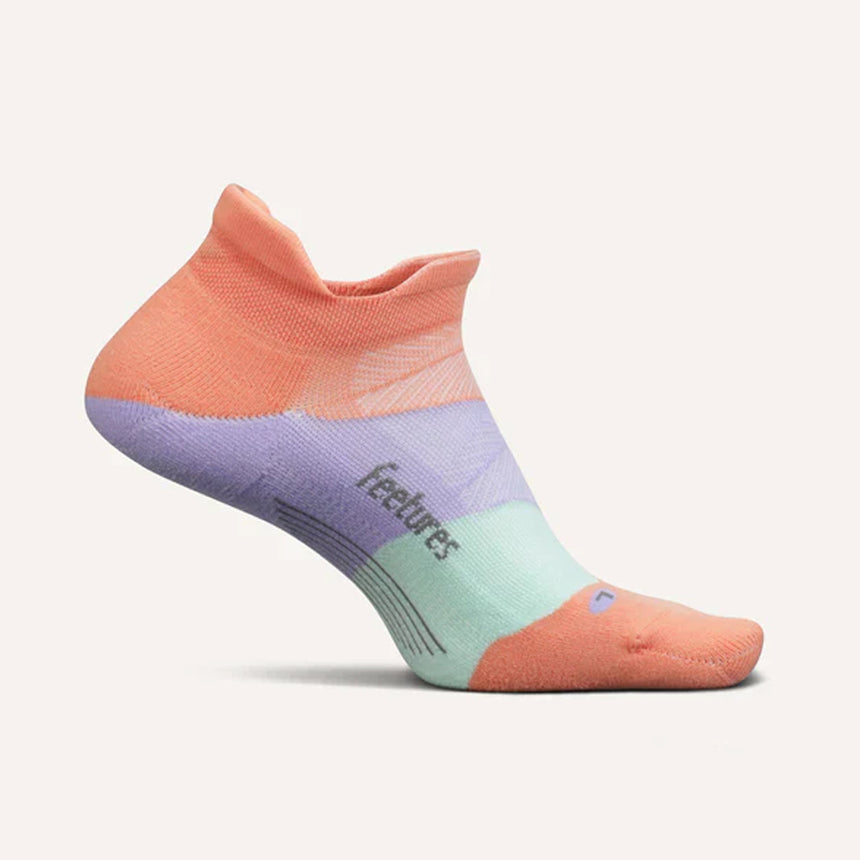 Feetures Elite Light Cushion No Show Tab Running Sock - Pop Off Peach