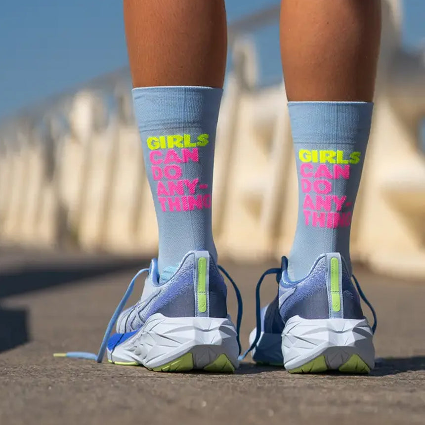 Sporcks Girls Can Do Crew Running Sock - Light Blue