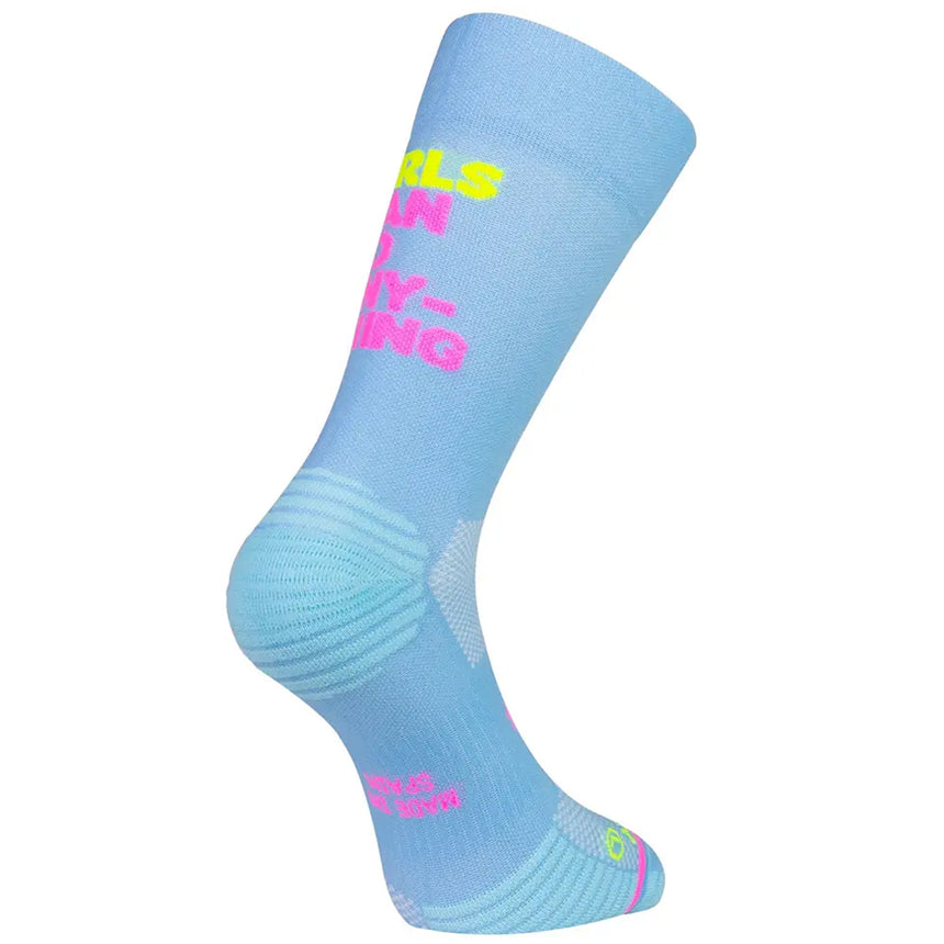Sporcks Girls Can Do Crew Running Sock - Light Blue