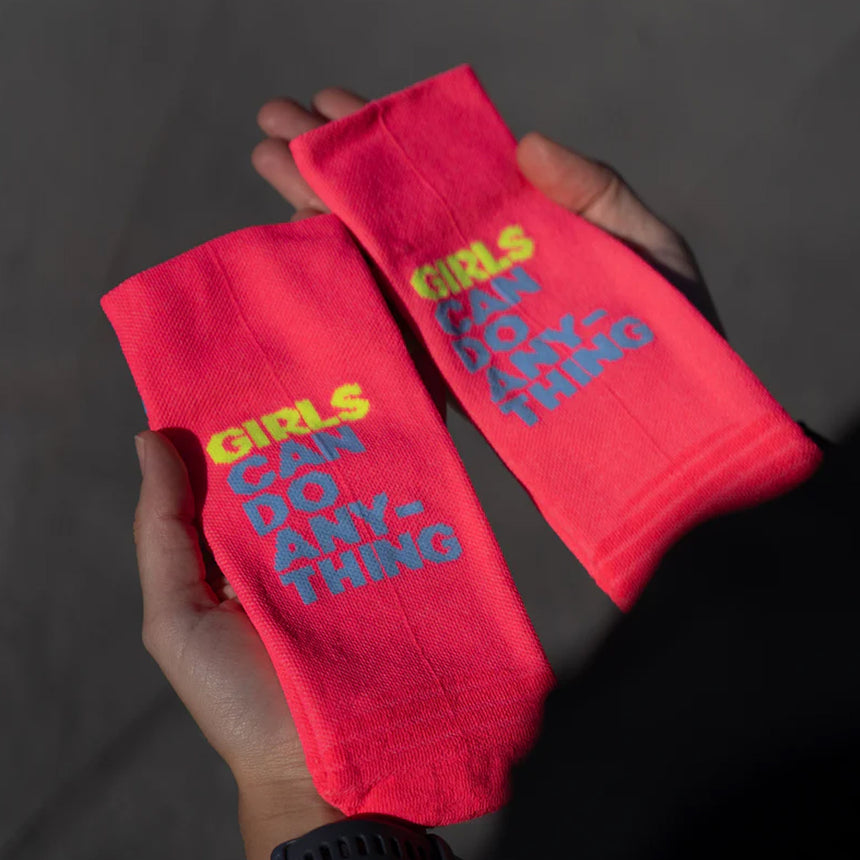 Sporcks Girls Can Do Crew Running Sock - Diva Pink