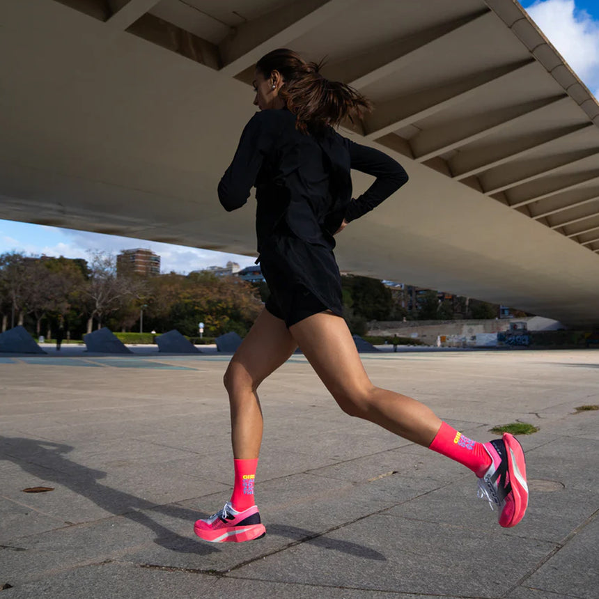 Sporcks Girls Can Do Crew Running Sock - Diva Pink