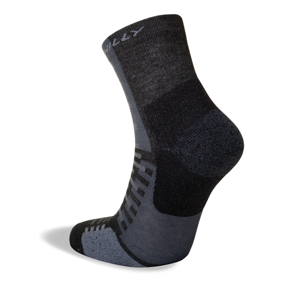 Hilly Active Anklet Running Sock - Black/Grey