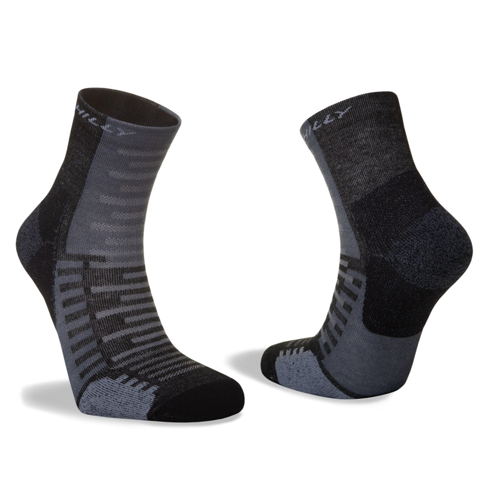 Hilly Active Anklet Running Sock - Black/Grey
