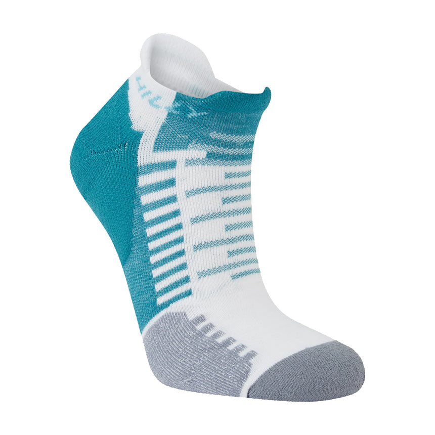 Hilly Active Socklet Running Sock - Teal/White