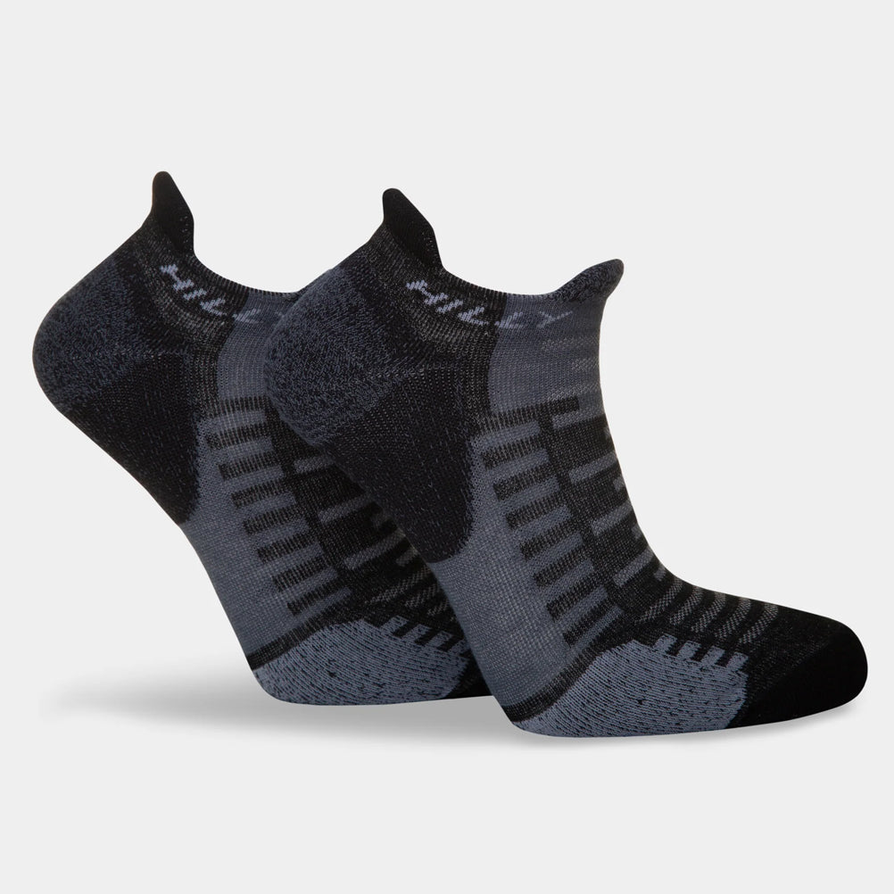 Hilly Active Socklet Running Sock - Black/Grey