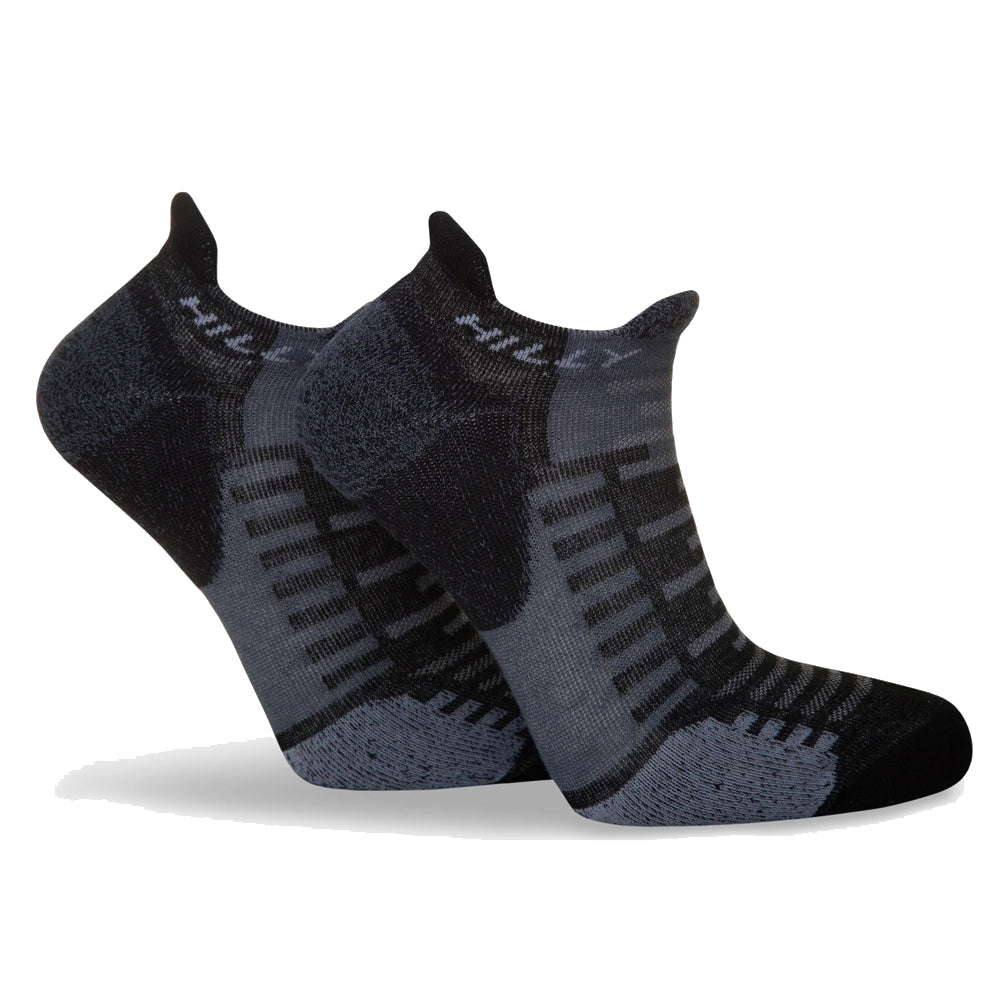 Hilly Active Socklet Running Sock - Black/Grey