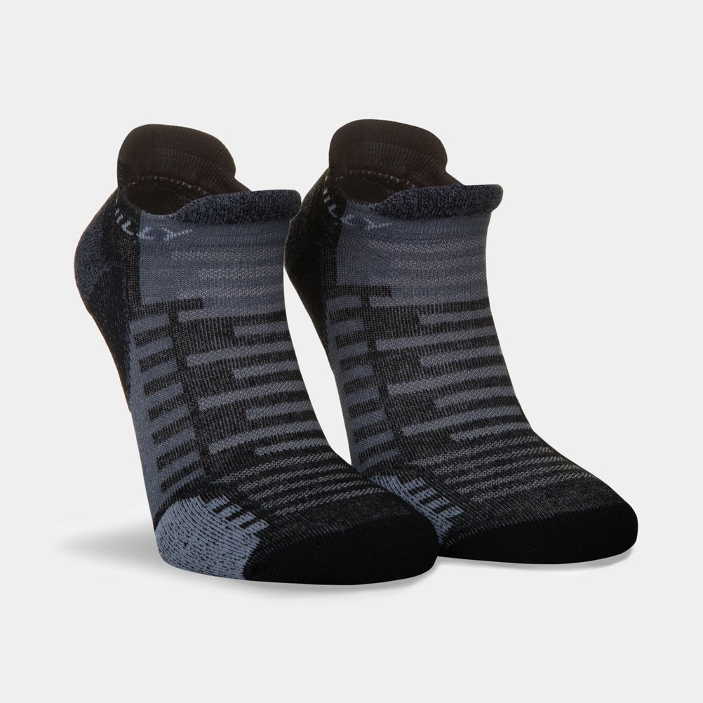 Hilly Active Socklet Running Sock - Black/Grey