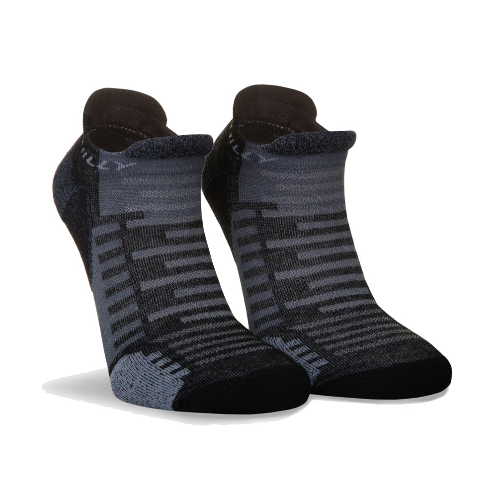 Hilly Active Socklet Running Sock - Black/Grey