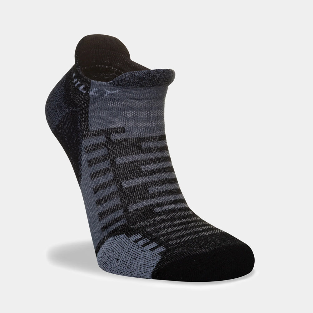 Hilly Active Socklet Running Sock - Black/Grey