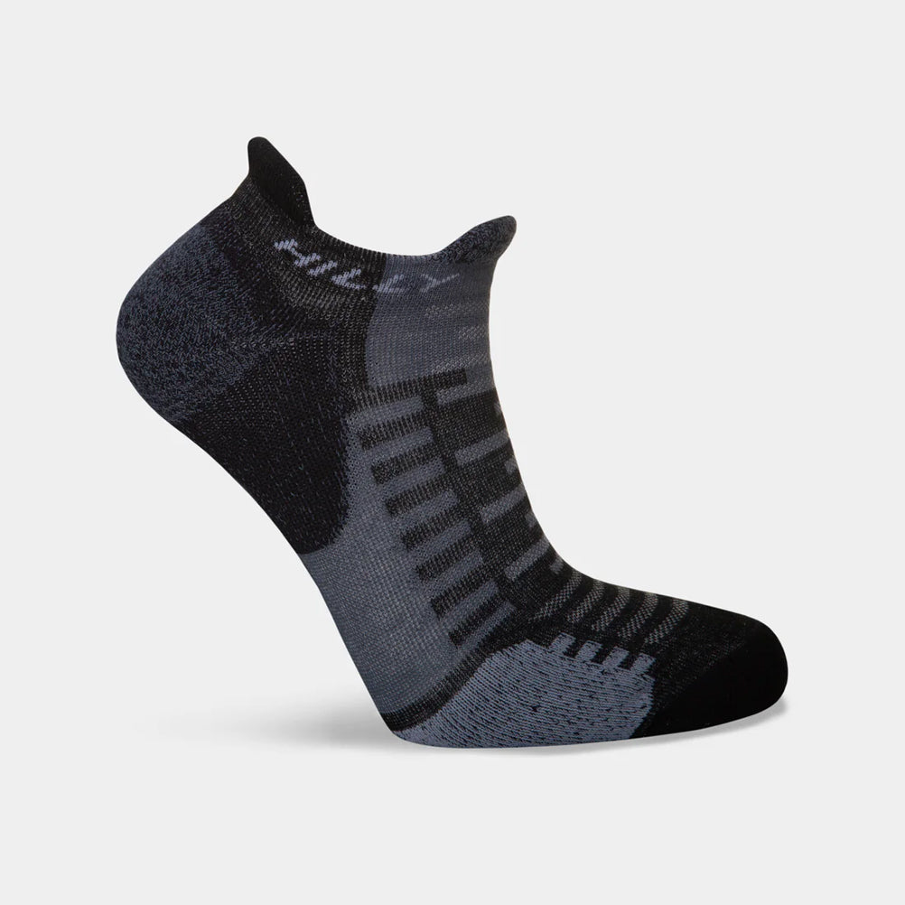 Hilly Active Socklet Running Sock - Black/Grey