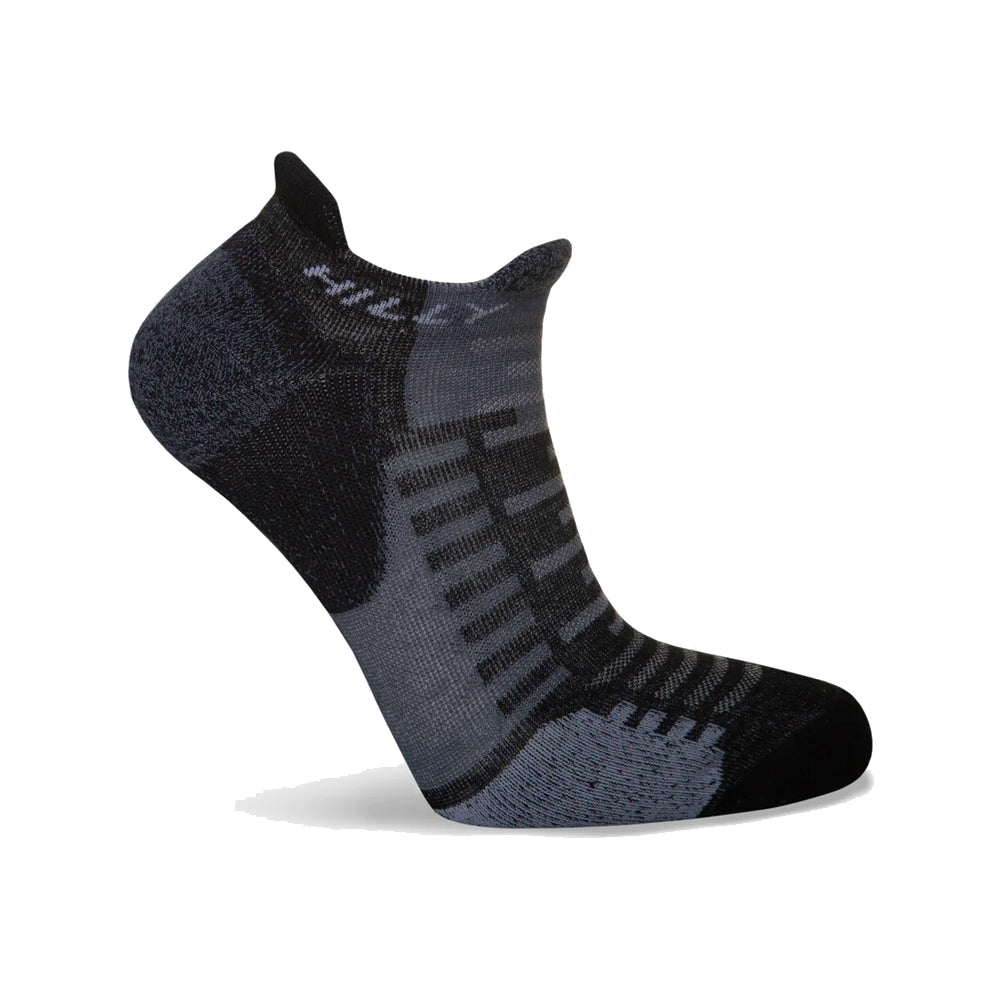 Hilly Active Socklet Running Sock - Black/Grey