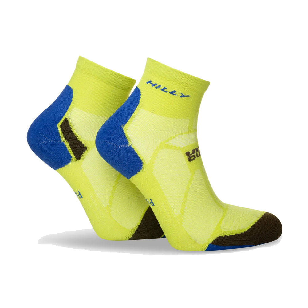 Hilly Marathon Fresh Anklet Men's Running Sock - Acid/Royal Blue