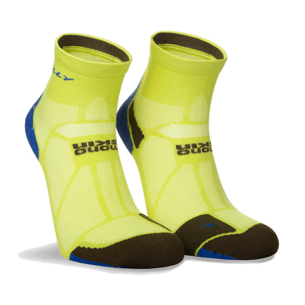 Hilly Marathon Fresh Anklet Men's Running Sock - Acid/Royal Blue