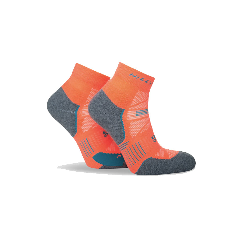 Hilly Supreme Anklet Running Sock - Neon Candy/Grey Marl