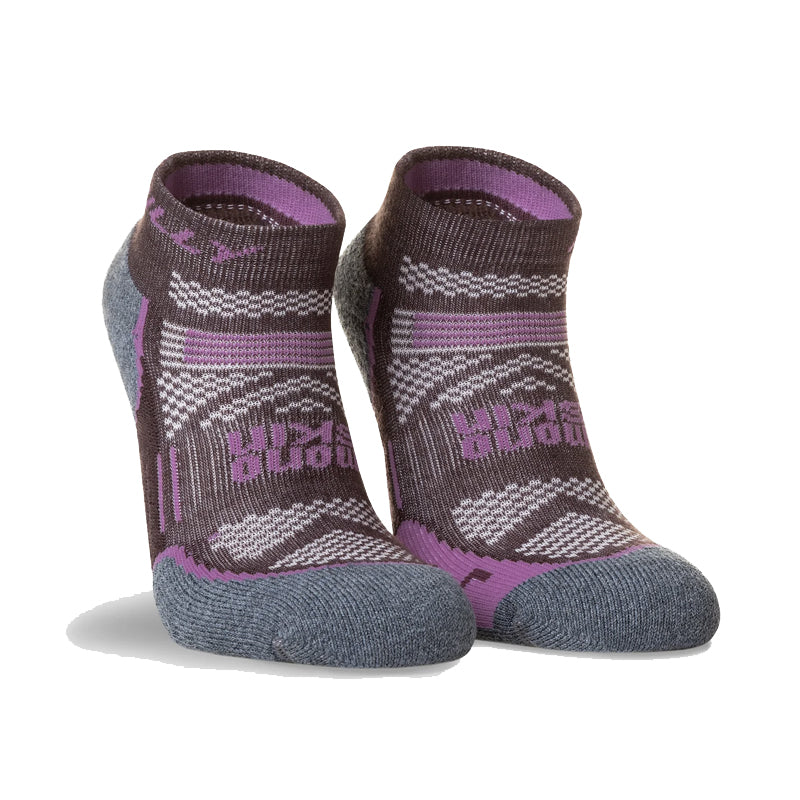 Hilly Supreme Max Cushioning Quarter Running Sock - Cocoa/Heather
