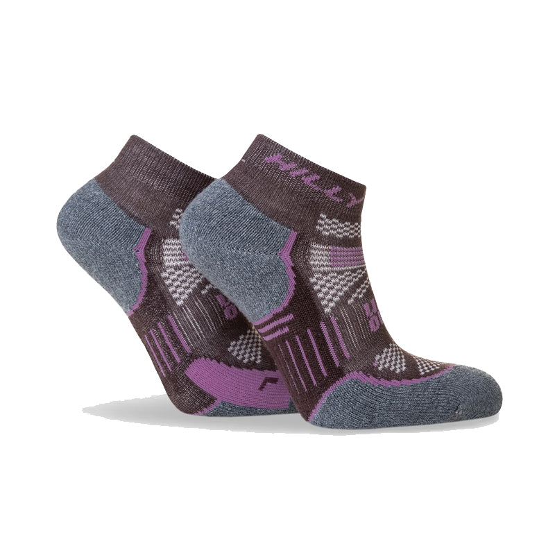 Hilly Supreme Max Cushioning Quarter Running Sock - Cocoa/Heather
