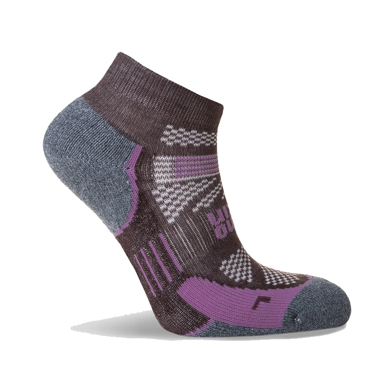 Hilly Supreme Max Cushioning Quarter Running Sock - Cocoa/Heather