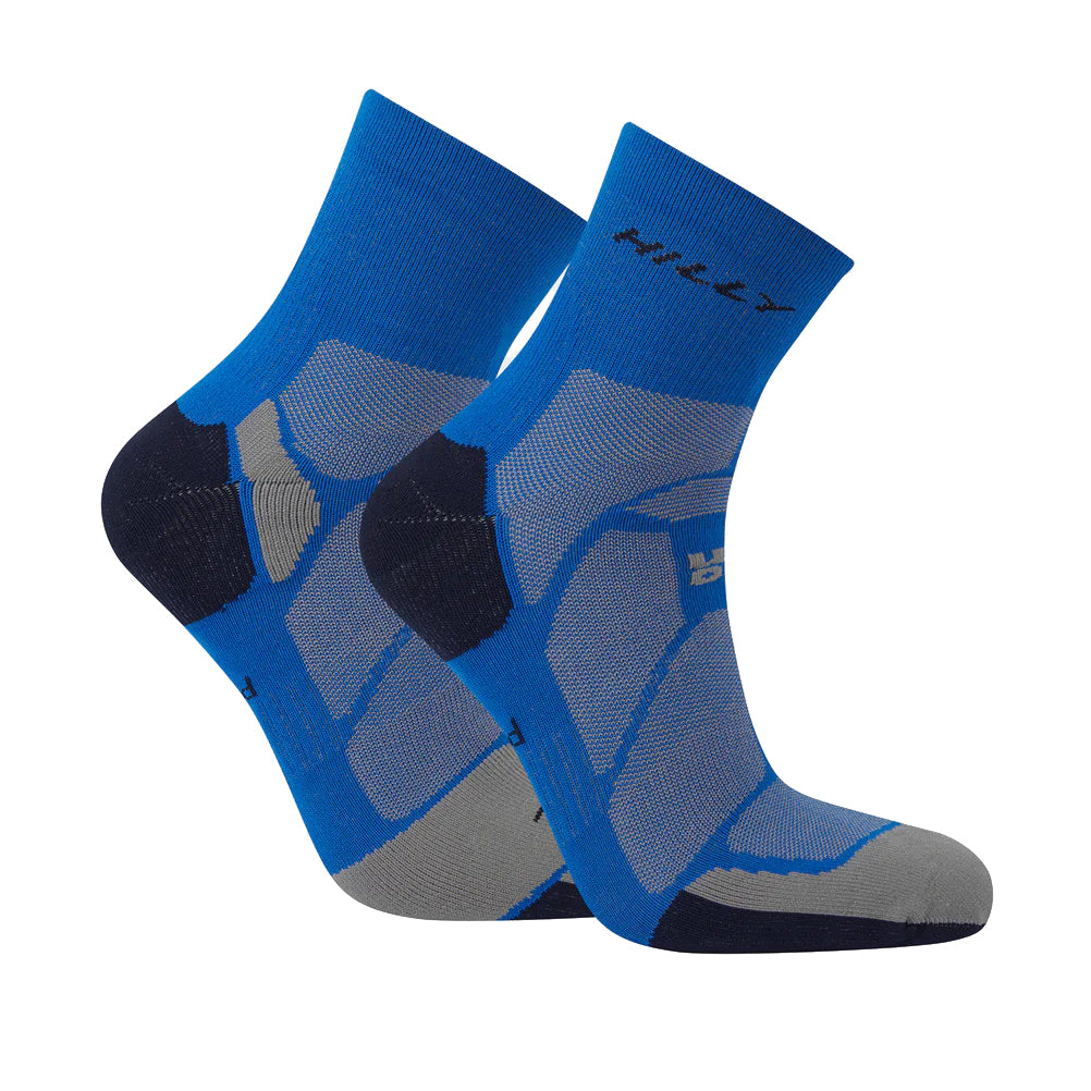 Hilly Marathon Fresh Anklet Men's Running Sock - Cobalt/Iron
