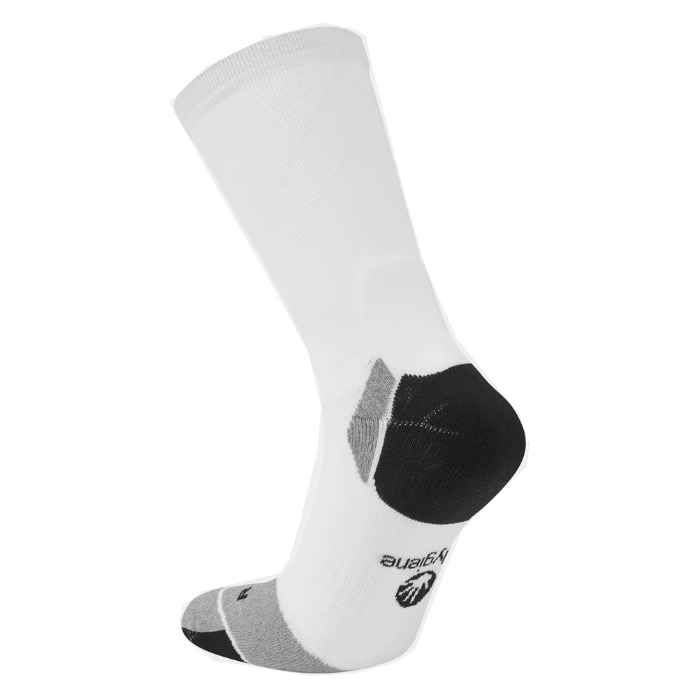 Hilly Marathon Fresh Crew Men's Running Sock - White/Grey
