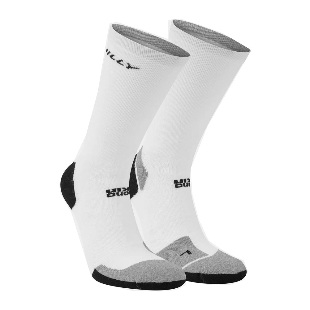 Hilly Marathon Fresh Crew Men's Running Sock - White/Grey