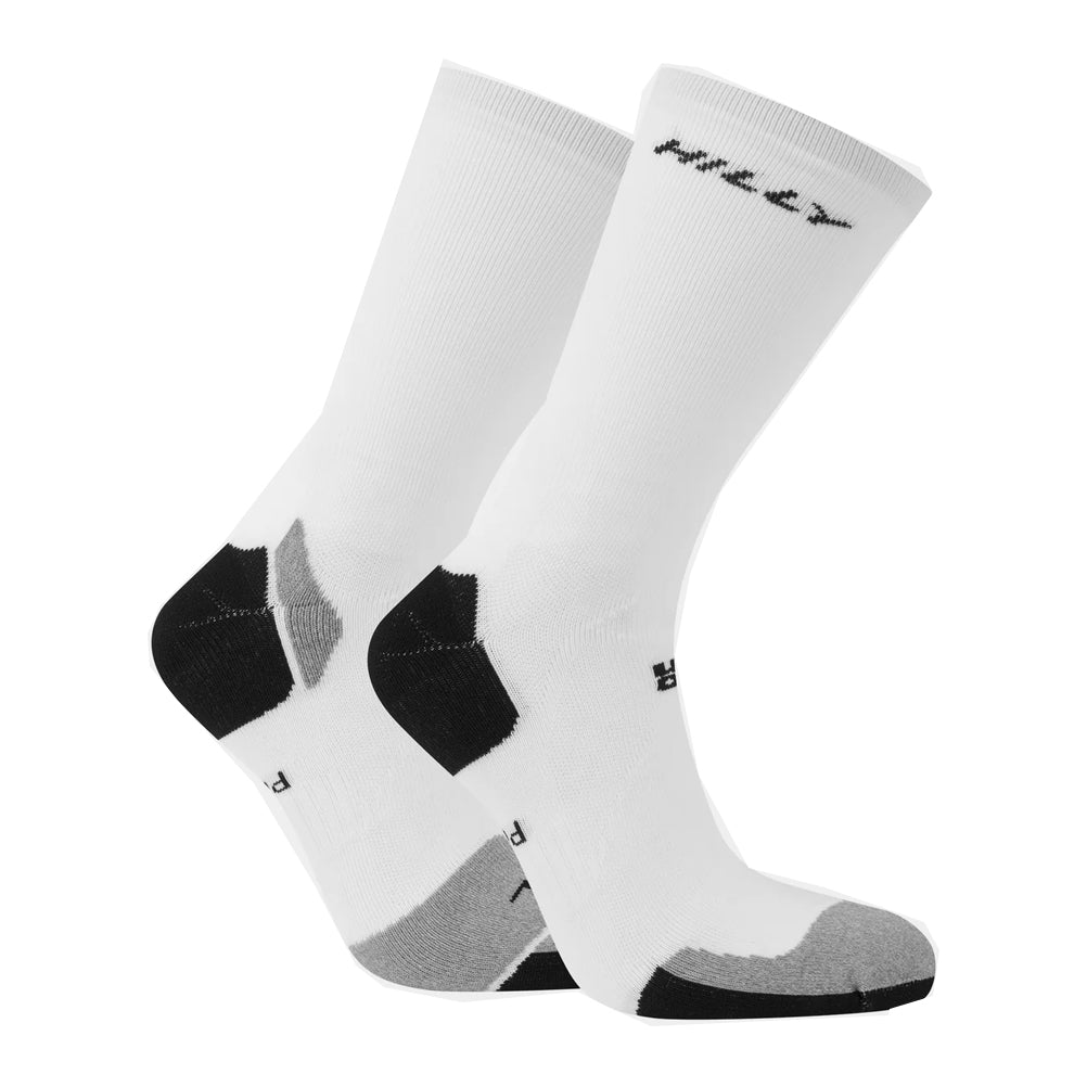 Hilly Marathon Fresh Crew Men's Running Sock - White/Grey