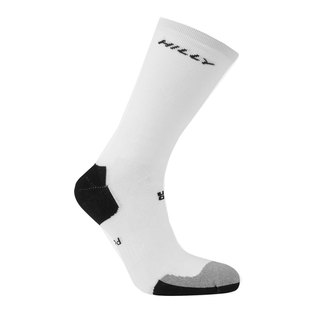 Hilly Marathon Fresh Crew Men's Running Sock - White/Grey