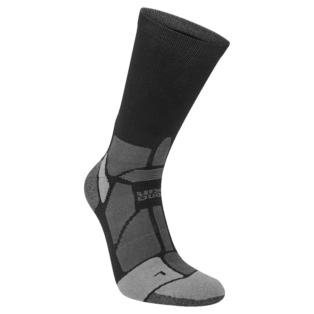 Hilly Marathon Fresh Crew Men's Running Sock - Black/Grey