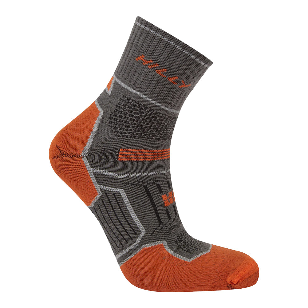 Hilly Twin Skin Anklet Running Sock - Dark Grey/Orange