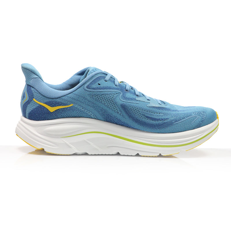 Hoka One One Clifton 10 Wide Fit Men's Running Shoe - Alpine Blue/Foggy Night