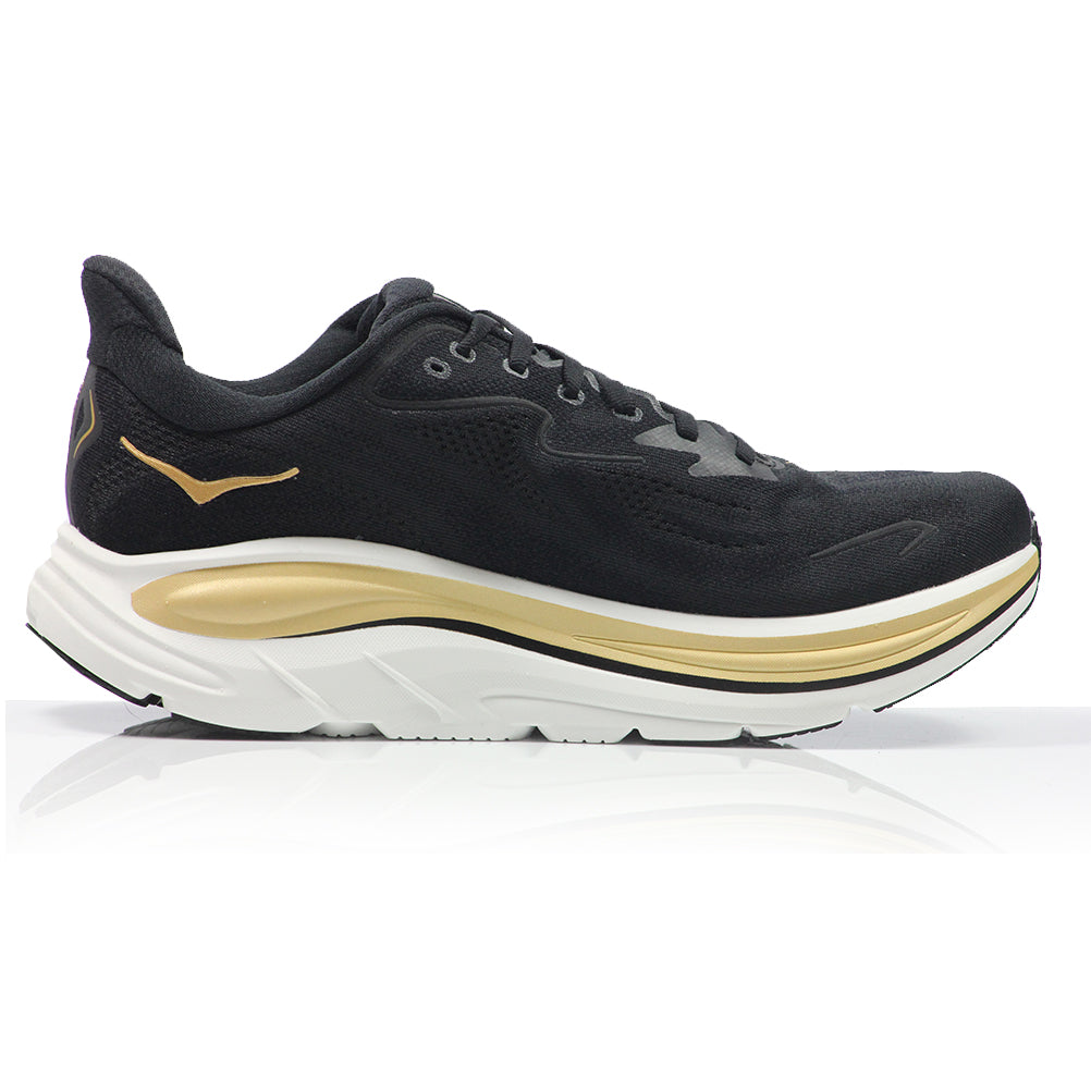 Hoka One One Clifton 10 Women's Running Shoe - Black/Gold