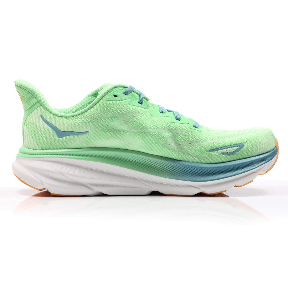 Hoka One One Clifton 9 Men's Running Shoe - Zest/Lime Glow