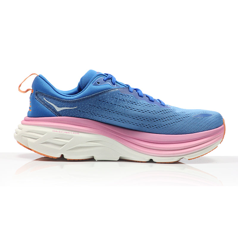 Hoka One One Bondi 8 Women's Wide Fit Running Shoe - Coastal Sky/All Aboard